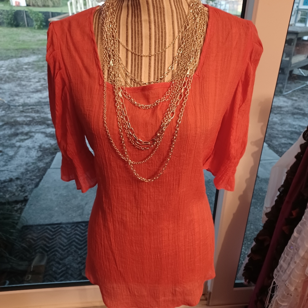 Coral blouse size L